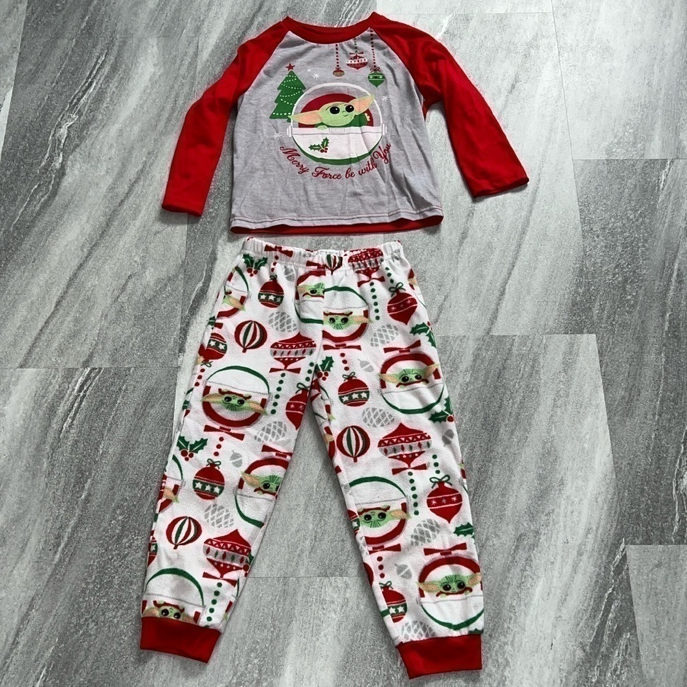 Unisex Baby Yoda The Child Christmas Pajamas Kids size 6 holiday pjs Star Wars